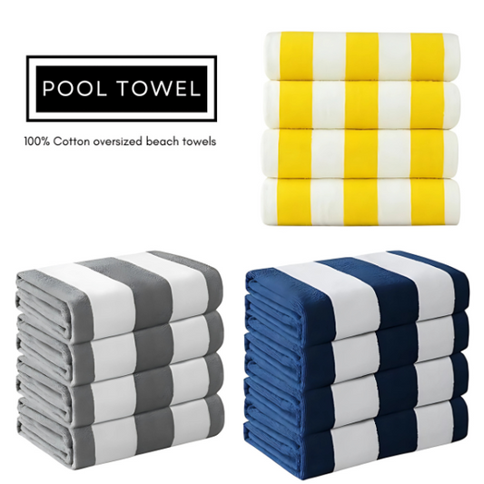Premium Stripe Pool Towels