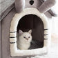 Cute House Design Pet House – Cozy, Semi-Enclosed, and Washable