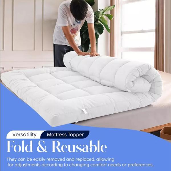 Transform Your Sleep with the Microfiber Mattress Topper