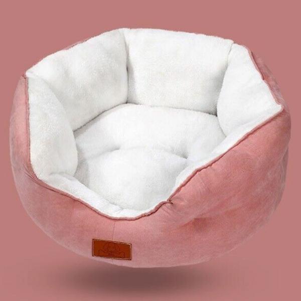 Luxury Cat Dog Bed – Soft Washable Puppy Cushion & Calming Pet Basket