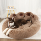 Cozy Paw Shaped Dog & Cat Bed – Soft Plush Comfort Non-Slip Bottom