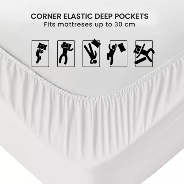 Enhance Your Sleep with Premium 40CM T200 Cotton Extra Deep Fitted Bed Sheets