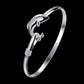925 Sterling Silver Bracelets for Women fine cute dolphin bangle adjustable Jewelry Fashion Party Gifts Girl student