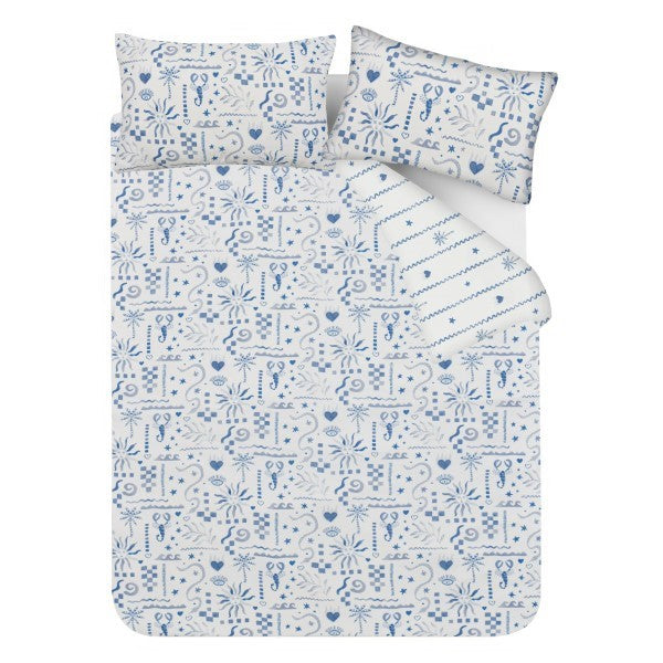 Premium Reverisble Duvet Cover Set with Pillowcases, Bedding & Microfiber Quilt