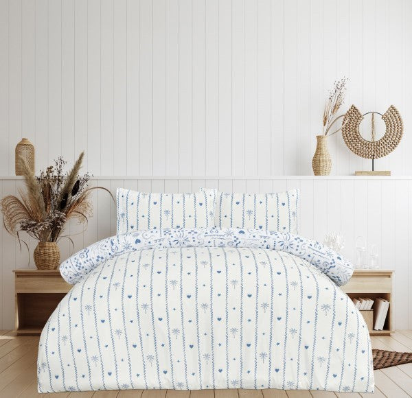 Premium Reverisble Duvet Cover Set with Pillowcases, Bedding & Microfiber Quilt