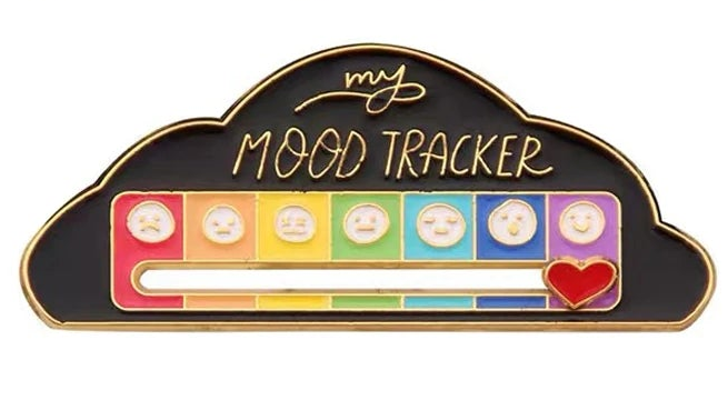 Mood Conversion Energy Brooch for Women Men My Social Battery Badge Expression Pins Brooches on Clothes