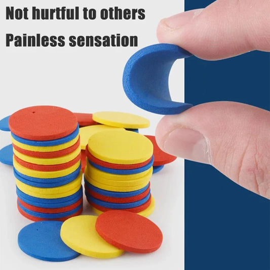 Children Flying Saucer GunsToy Ejection Kids Outdoor Game Foam with 25pcs Flying Disc Fun Toys EVA Mini Soft Bullets Battle