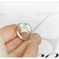 925 Sterling Silver Jewelry Open Happy Double Dolphin Love Rings For Women Party Gift Adjustable Ring