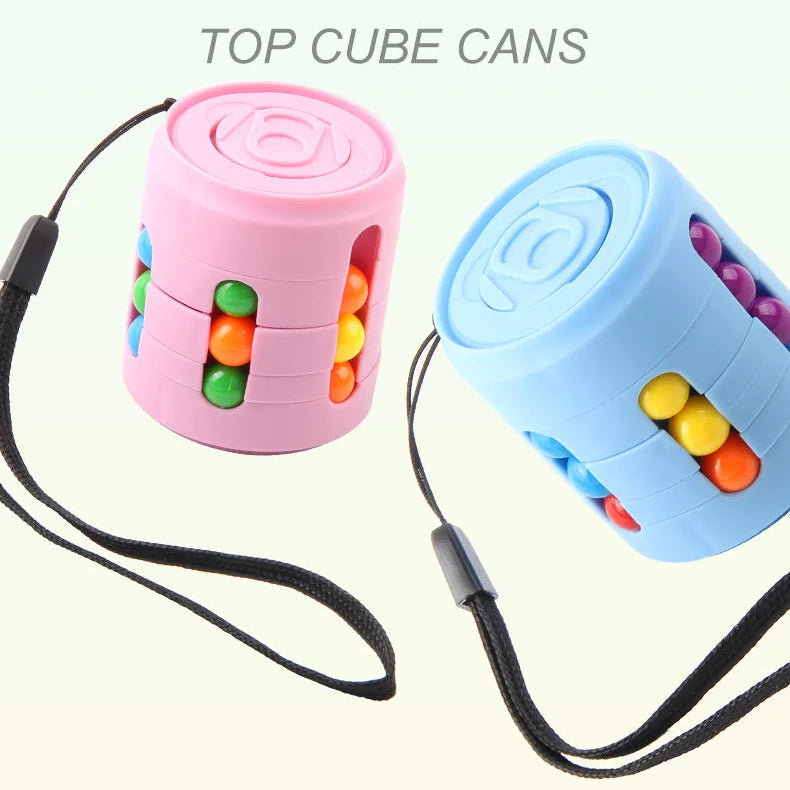 Multiple Functions Fidget Spinner Magic Colorful Beans Finger Spinning Relieves Stress Decompression Tool For Children And Adult