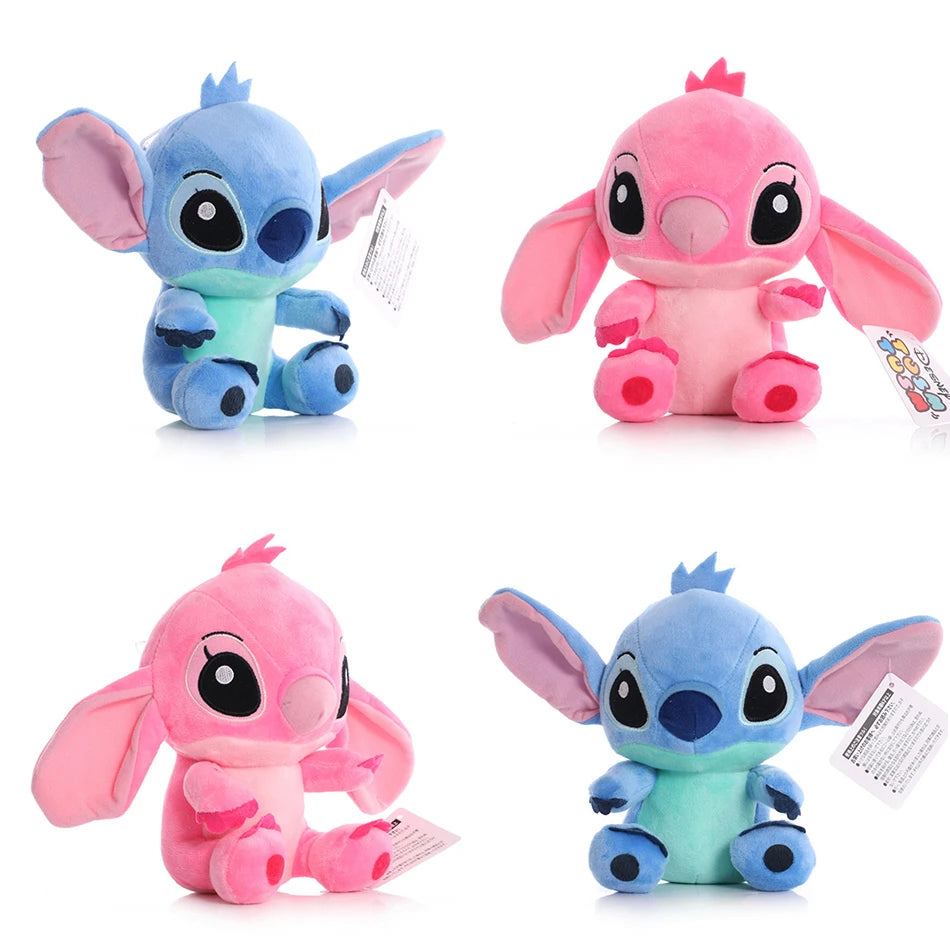Disney Cartoon Blue Pink Stitch Plush Dolls Anime Toys Lilo and Stitch Plush Stuffed Toys Christmas Gifts for Kids