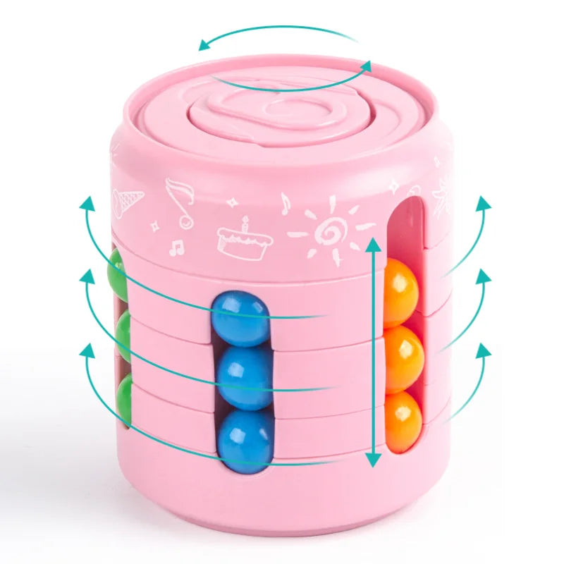 Multiple Functions Fidget Spinner Magic Colorful Beans Finger Spinning Relieves Stress Decompression Tool For Children And Adult