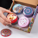 4Pcs/Box Scented Candle Set Gift Islamic Arabian Patterns Fragrance Candle Jar DIY Smokeless Couples Romantic Incense Candles