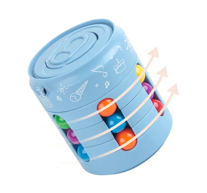 Multiple Functions Fidget Spinner Magic Colorful Beans Finger Spinning Relieves Stress Decompression Tool For Children And Adult