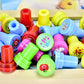 6pcs Assorted Stamps for Kids Self-ink Stamps Children Toy Stamps Smiley Face Seal Scrapbooking DIY Painting Photo Album Decor