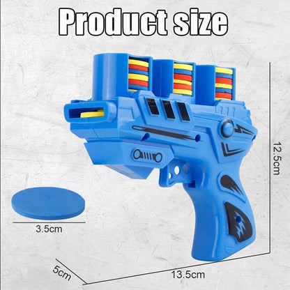 Children Flying Saucer GunsToy Ejection Kids Outdoor Game Foam with 25pcs Flying Disc Fun Toys EVA Mini Soft Bullets Battle