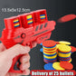 Children Flying Saucer GunsToy Ejection Kids Outdoor Game Foam with 25pcs Flying Disc Fun Toys EVA Mini Soft Bullets Battle