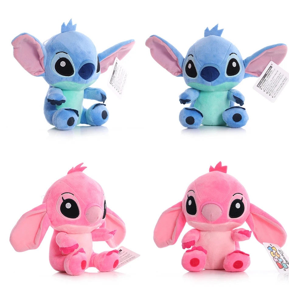 Disney Cartoon Blue Pink Stitch Plush Dolls Anime Toys Lilo and Stitch Plush Stuffed Toys Christmas Gifts for Kids