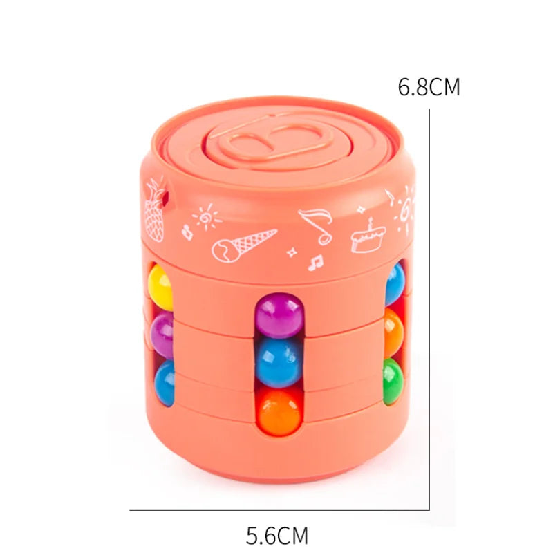 Multiple Functions Fidget Spinner Magic Colorful Beans Finger Spinning Relieves Stress Decompression Tool For Children And Adult