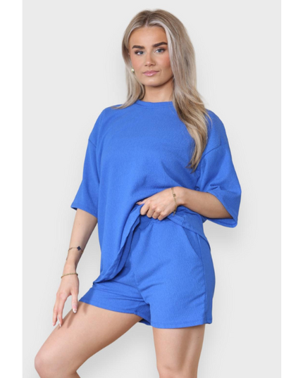 Trendy Women's 2-Piece Matching Tee & Cycling Shorts Set | Squat-Proof Shorts with Pockets | Perfect for Gym & Casual Wear