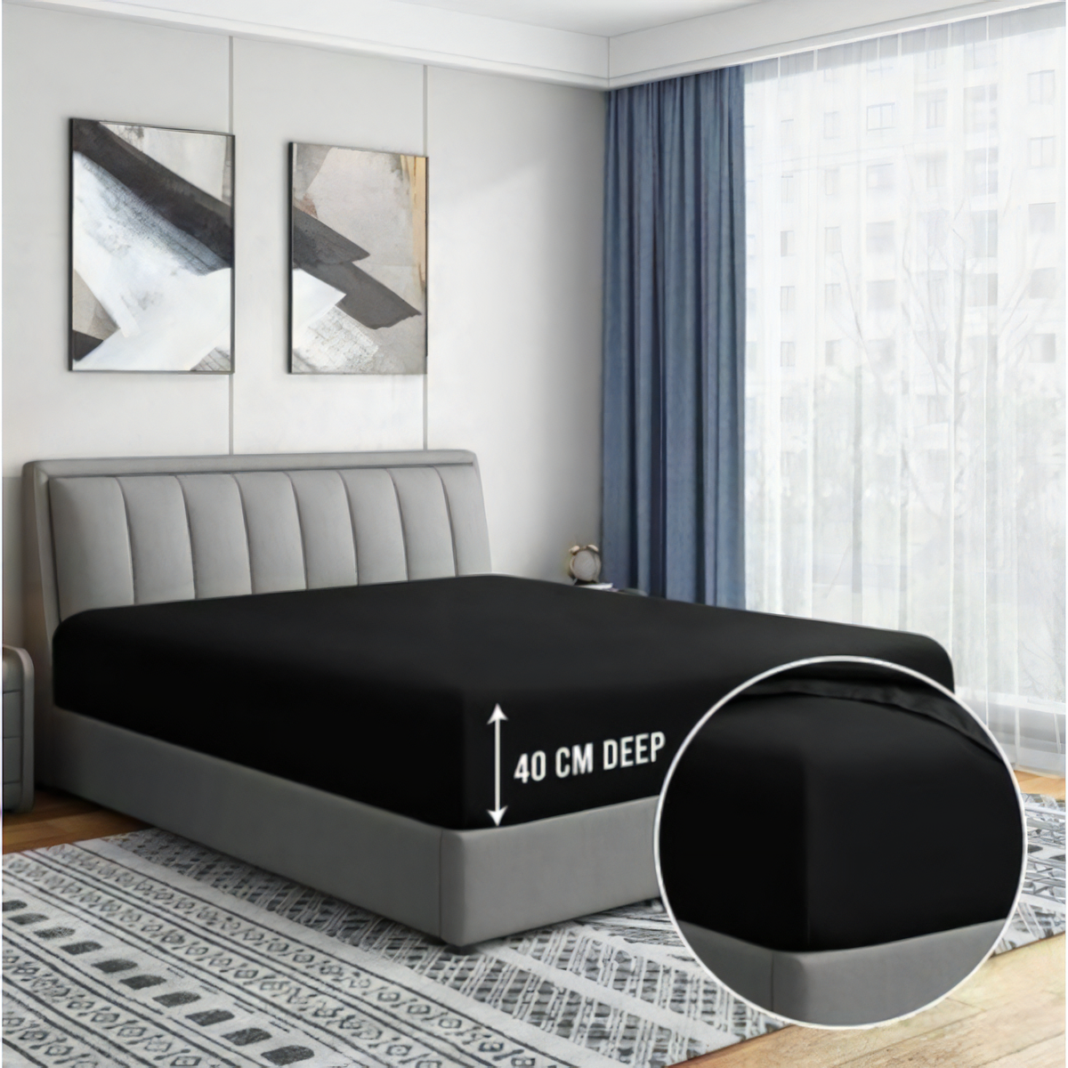 Enhance Your Sleep with Premium 40CM T200 Cotton Extra Deep Fitted Bed Sheets