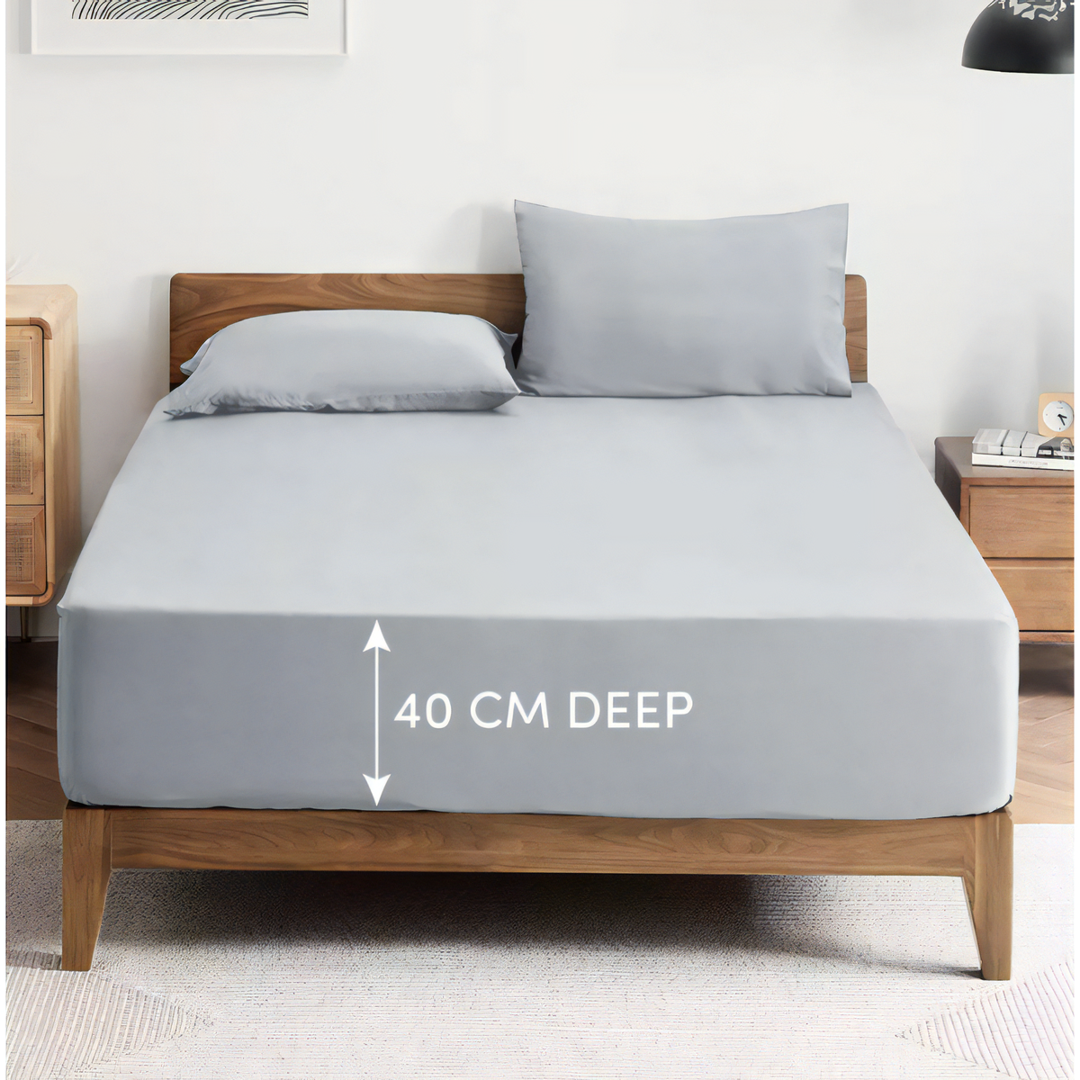 Enhance Your Sleep with Premium 40CM T200 Cotton Extra Deep Fitted Bed Sheets
