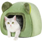 Cozy Pet Bed for Cats & Dogs – Washable Igloo Fleece Pyramid Cave Bed, Warm & Comfortable