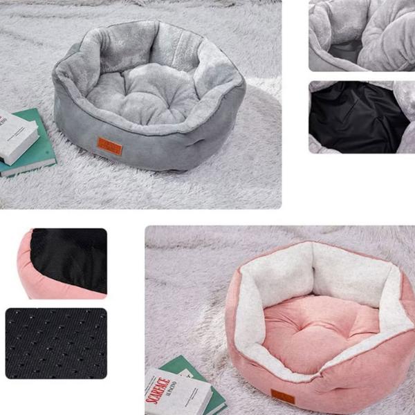 Luxury Cat Dog Bed – Soft Washable Puppy Cushion & Calming Pet Basket