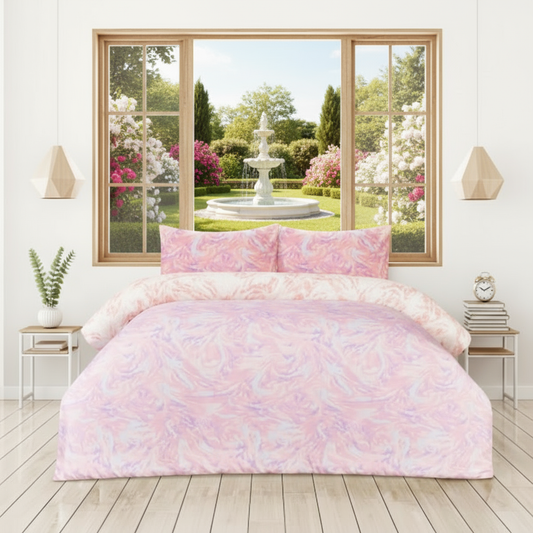 Luxury Reversible Duvet Cover Set with Pillowcases – Floral Printed Bedding, Microfiber Quilt Set, Soft Bedding Collection