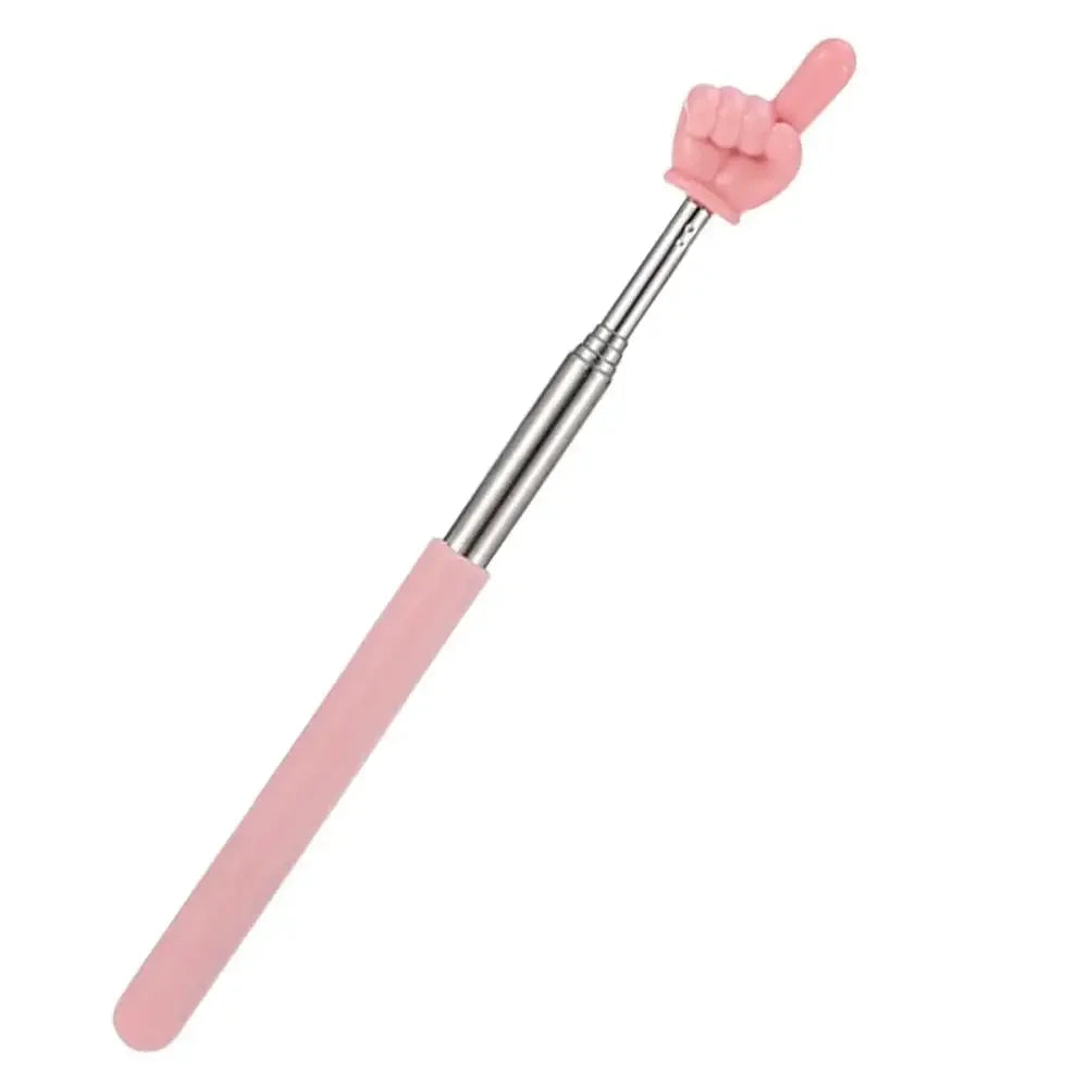 1Pc Retractable Teacher Pointer Finger Design StainlessSteel Telescopic School Teaching Pointer Stick Teacher Supplies Class