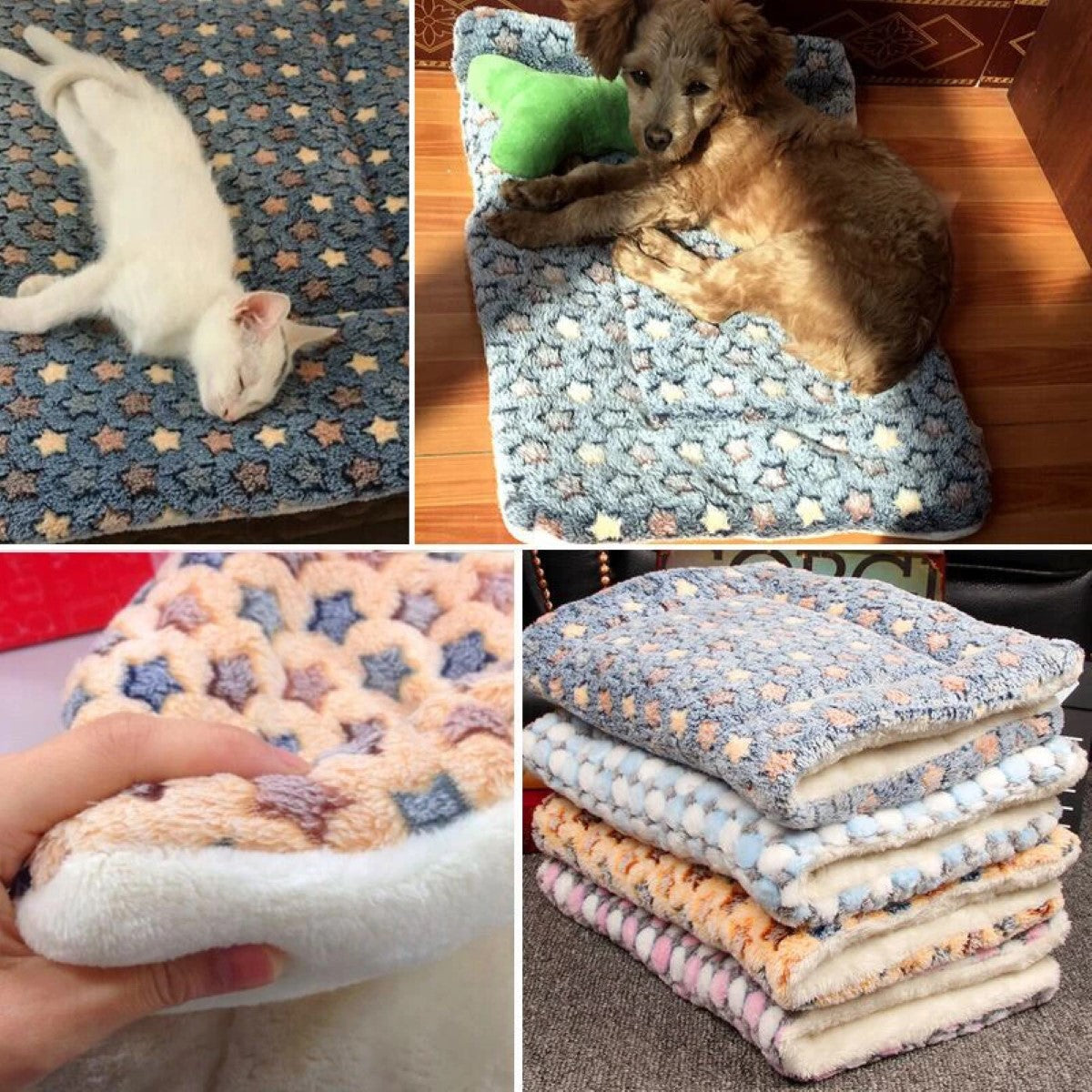 Cozy Soft Fleece Pet Blanket – Warm Thermal Cat & Dog Bed Mat, Pet Rug