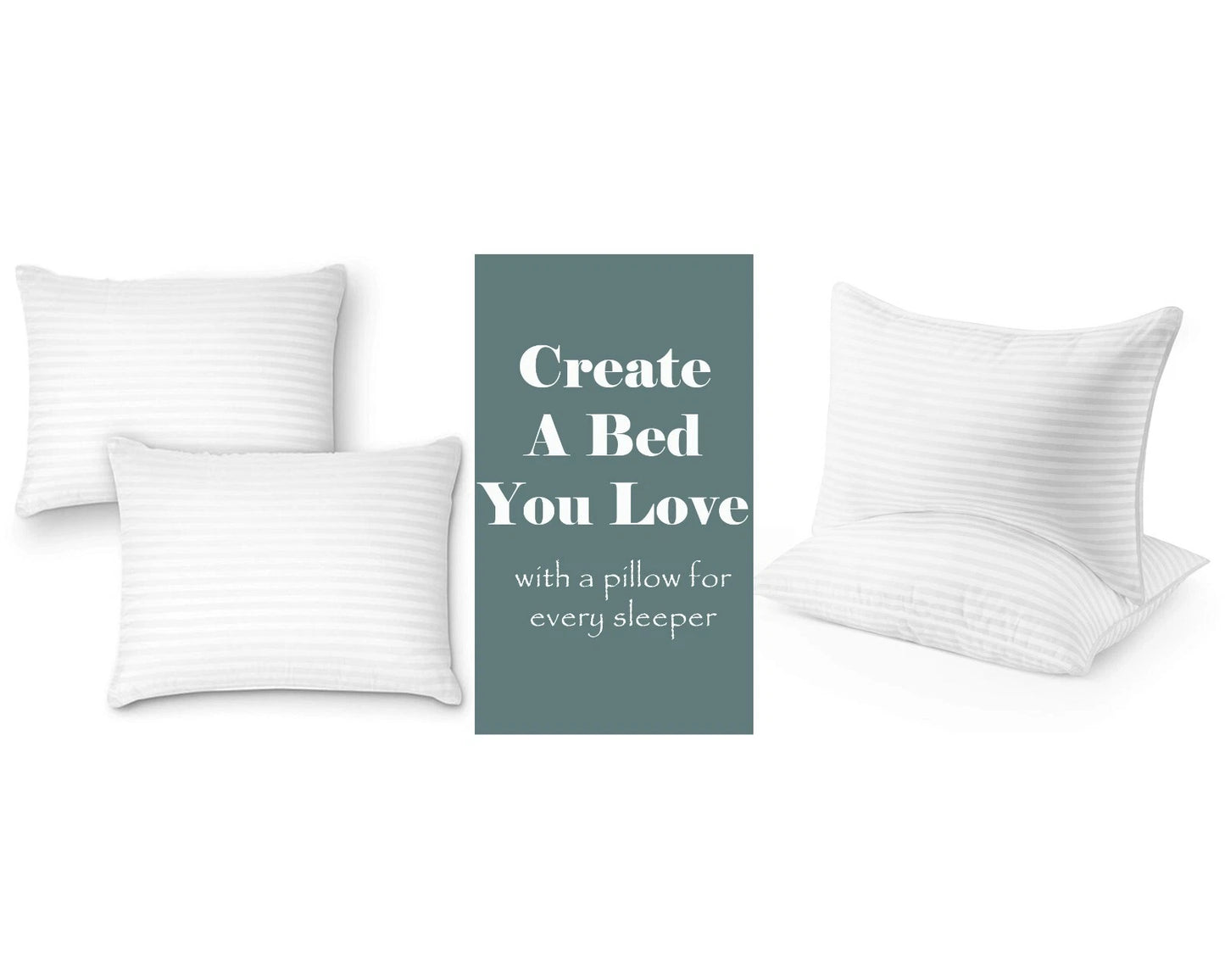 Luxury Hotel Pillows (Pack of 2) - Supportive & Cooling Microfiber Fill, Standard UK Size