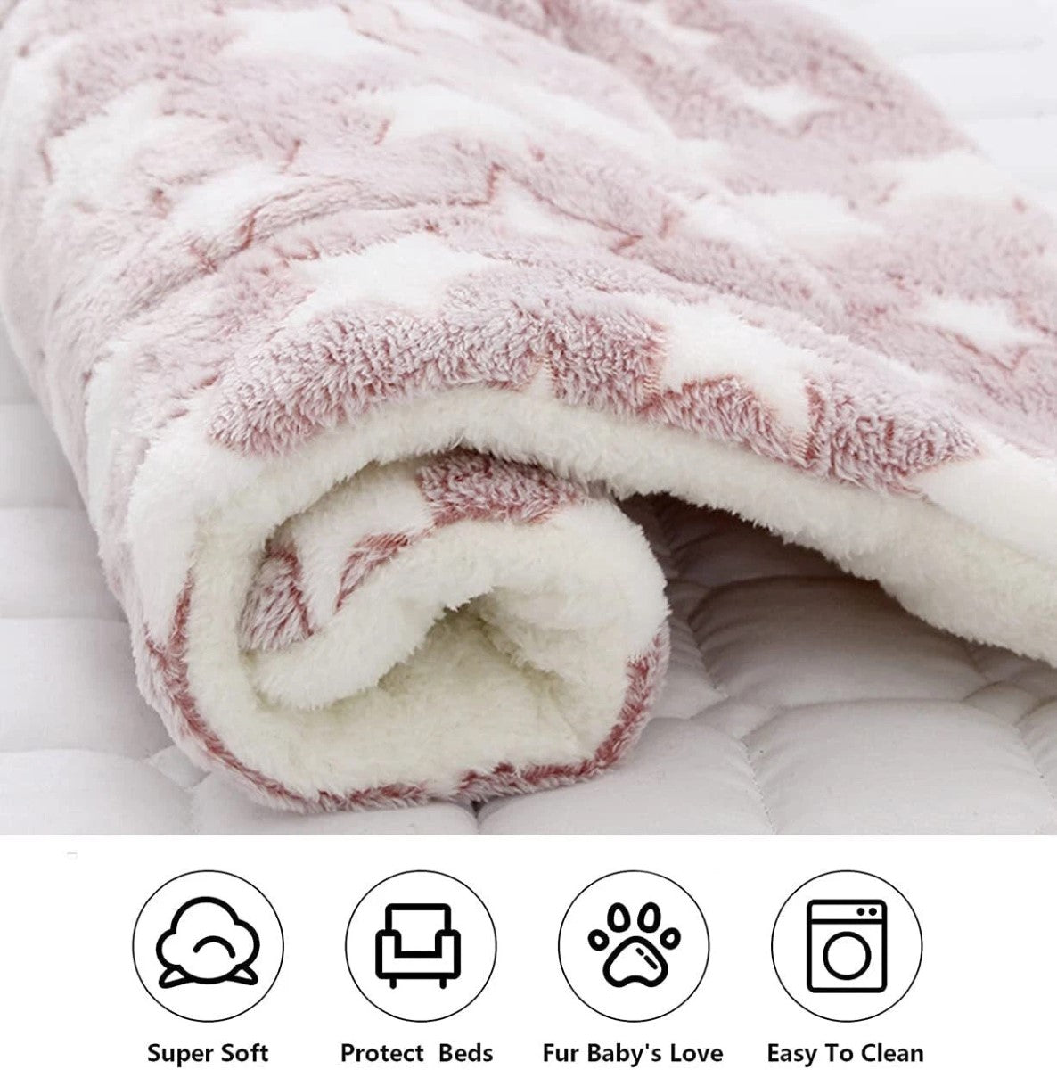 Cozy Soft Fleece Pet Blanket – Warm Thermal Cat & Dog Bed Mat, Pet Rug